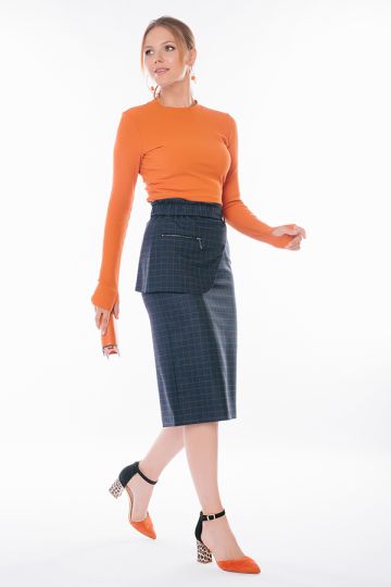 Классическая юбка Артикул Ю211-92/5 (синий)